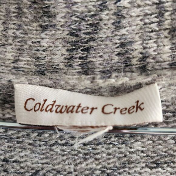 Coldwater Creek Womens Cardigan Wool Blend Space Dye Preppy Size L/XL - Picture 3 of 6